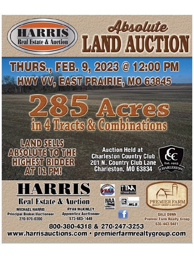 MISSISSIPPI COUNTY MO 285 - AUCTION - SOLD